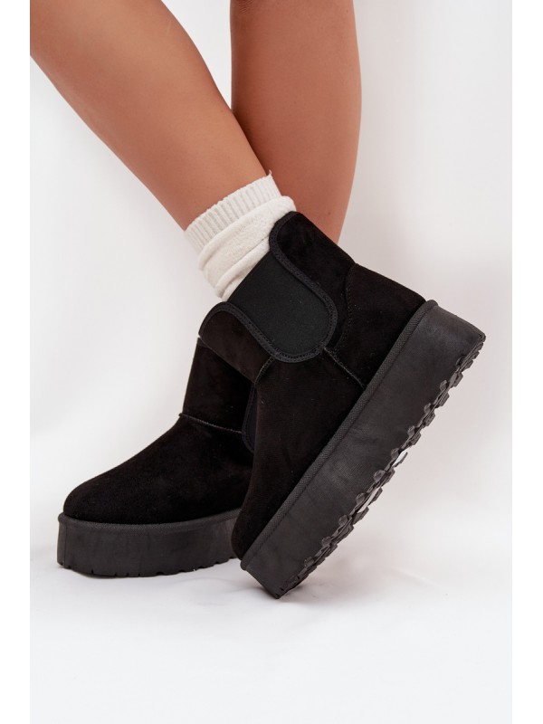 Women's Snow Boots With Elastic Insert Black Kiora