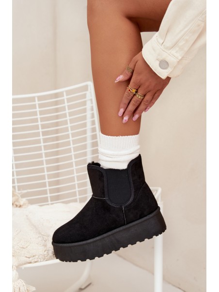 Women's Snow Boots With Elastic Insert Black Kiora