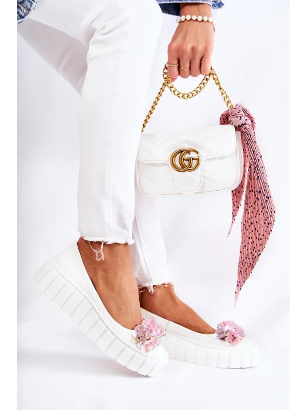 Moteriški sportbačiai su storu padu ir dekoratyviniu suvarstymu 2