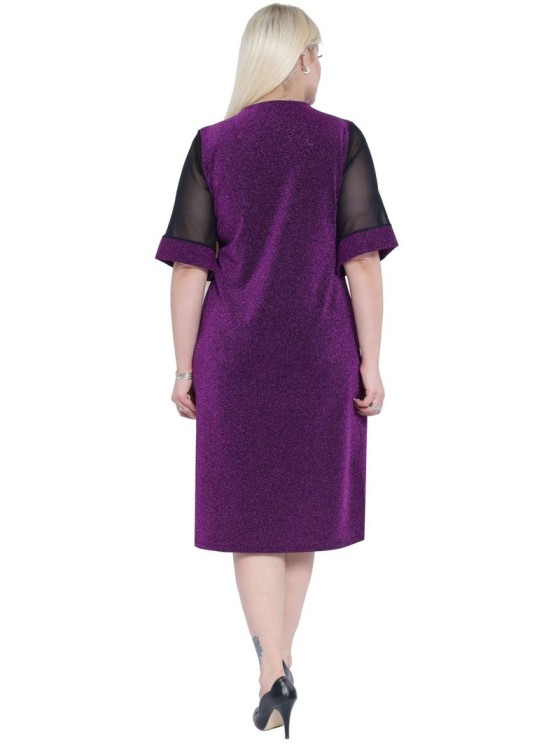 Elegantiška violetinė suknelė ❤️ Suknelės apkūnioms 2