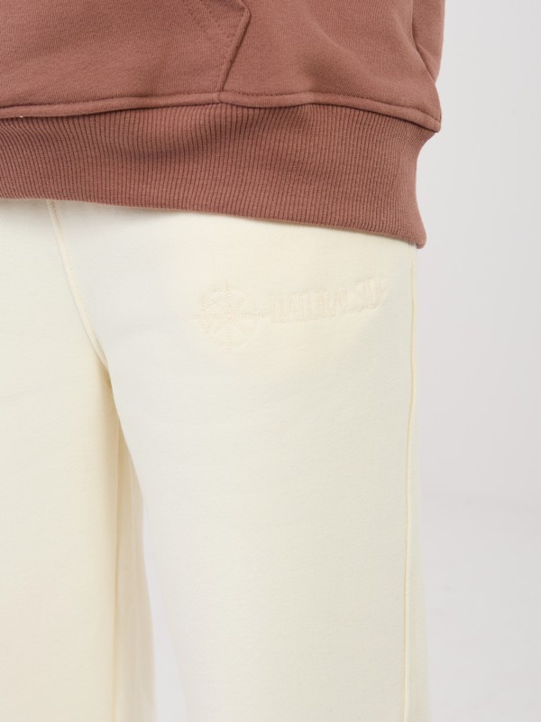 Sportinės kelnės-NS-DR-NS26101.12-ecru 2