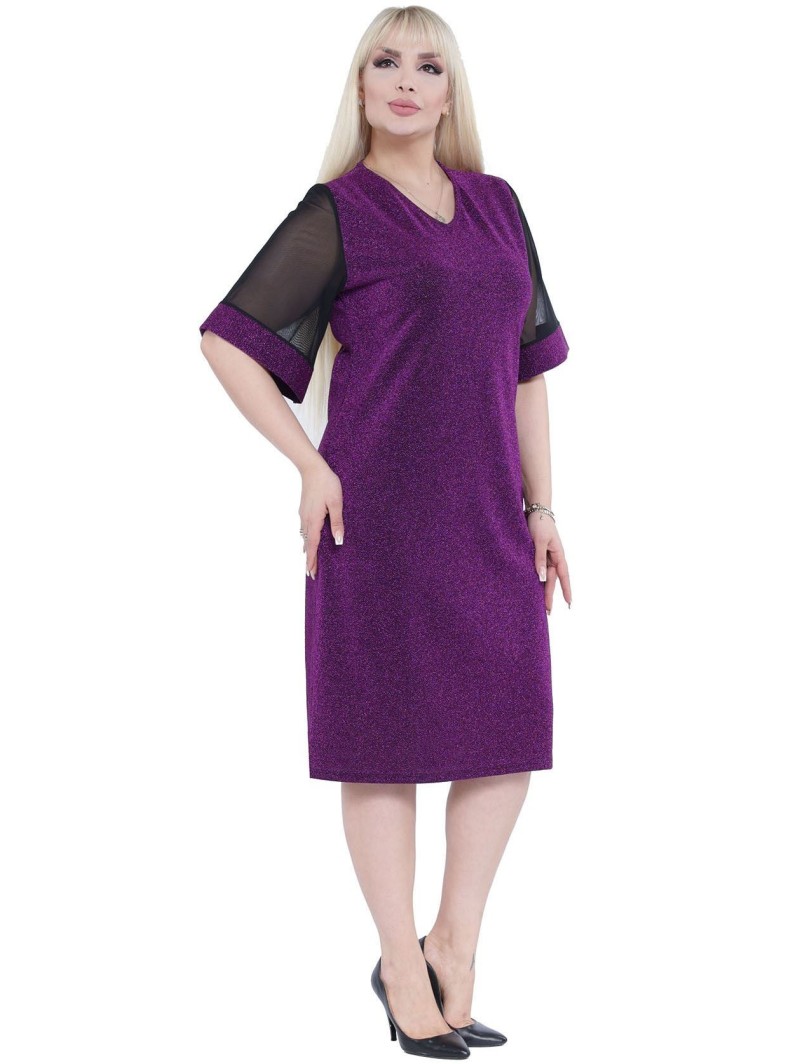 Elegantiška violetinė suknelė ❤️ Suknelės apkūnioms
