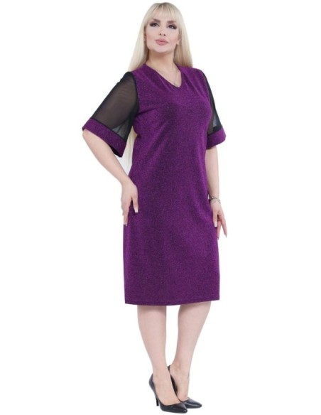 Elegantiška violetinė suknelė ❤️ Suknelės apkūnioms