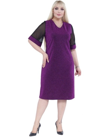 Elegantiška violetinė suknelė ❤️ Suknelės apkūnioms