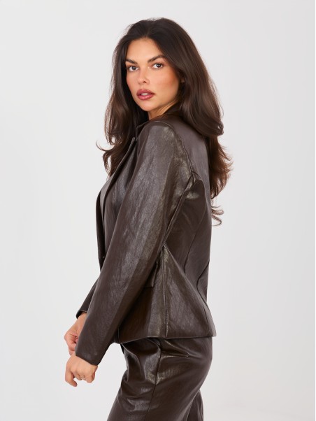 Švarkas-IT-MA-FL10092.15-tamsiai ruda