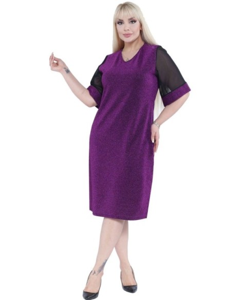 Elegantiška violetinė suknelė ❤️ Suknelės apkūnioms