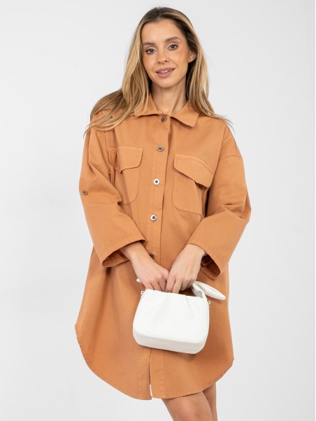 Suknelė-IT-SK-FL6071.70-tamsiai oranžinė