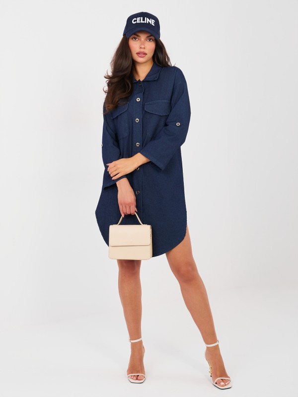 Suknelė-IT-SK-L6071.93-tamsiai mėlyna 2