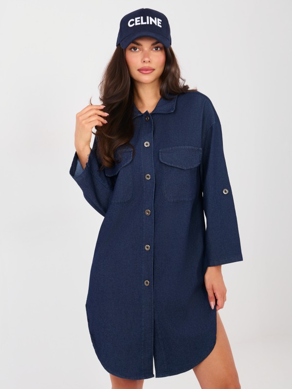 Suknelė-IT-SK-L6071.93-tamsiai mėlyna