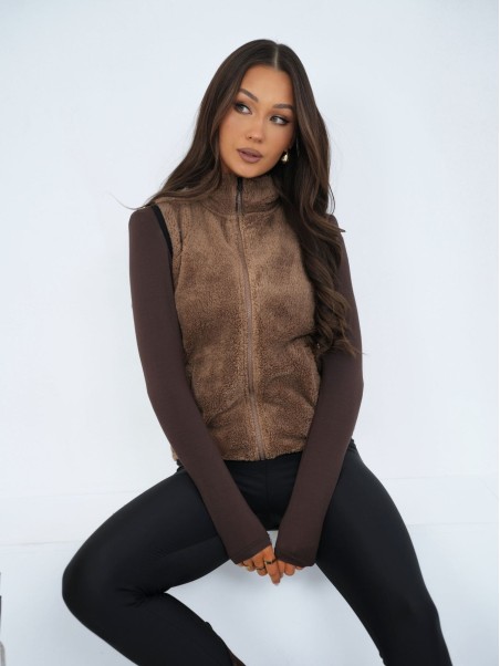 Liemenė-CS-KZ-BT1031.00-tamsiai smėlio spalvos