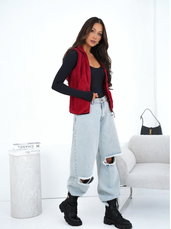 Liemenė-CS-KZ-BT1031.01-tamsiai raudona