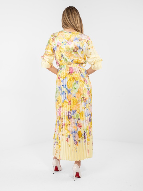 Suknelė-IT-SK-18828.92-šviesiai geltona