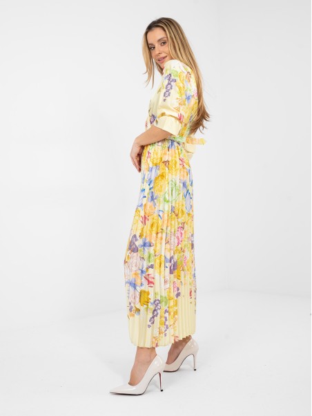 Suknelė-IT-SK-18828.92-šviesiai geltona