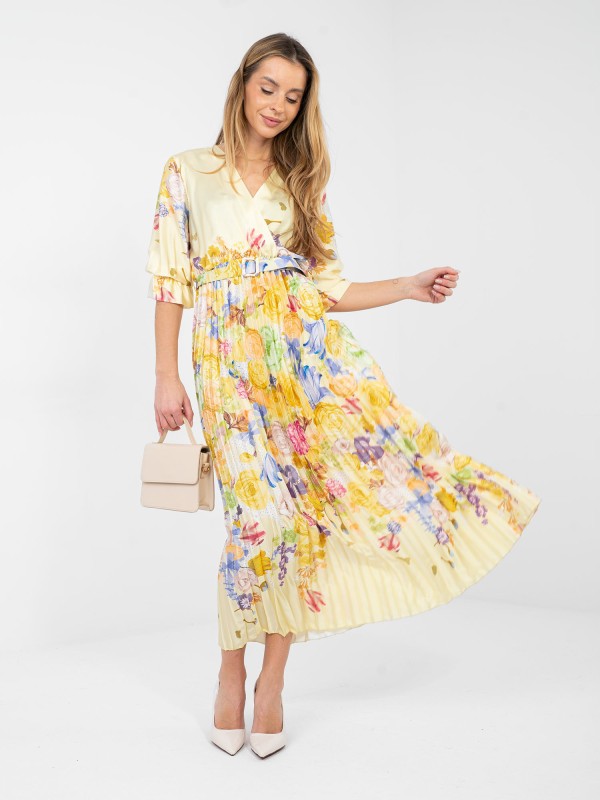 Suknelė-IT-SK-18828.92-šviesiai geltona