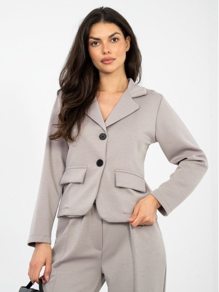 Švarkas-IT-MA-22201.82-tamsiai smėlio spalvos