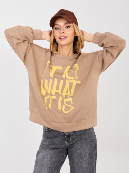 Džemperis-IT-BL-22183.45-tamsiai smėlio spalvos