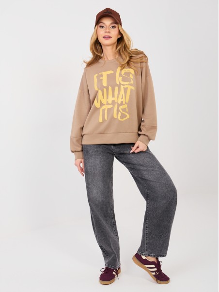 Džemperis-IT-BL-22183.45-tamsiai smėlio spalvos