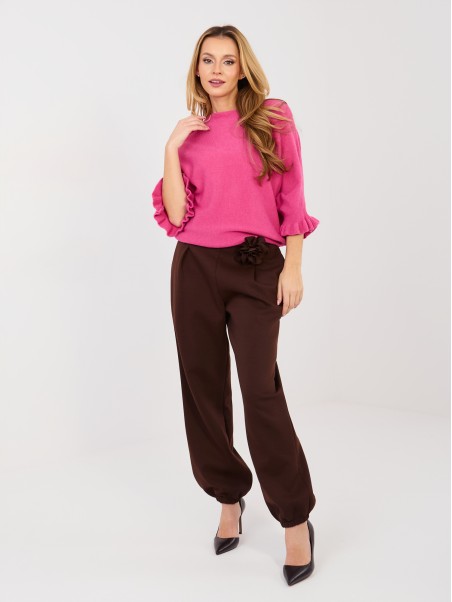 Kelnės-IT-SP-22197.61-tamsiai rudos