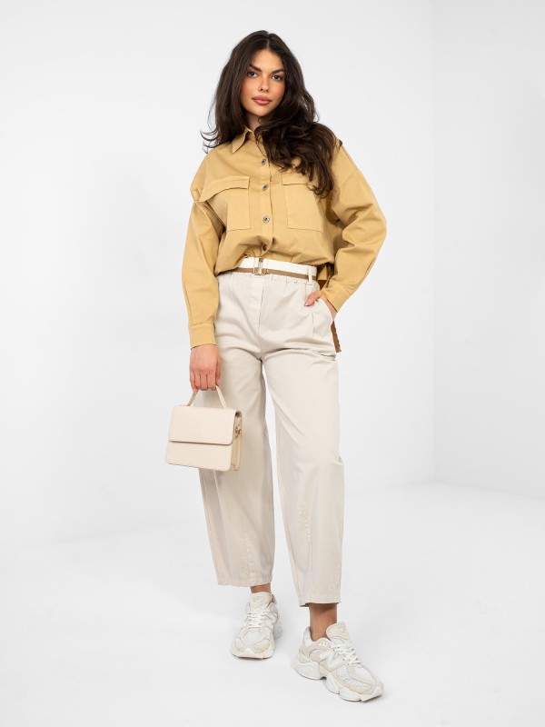 Kelnės-IT-SP-FL10125.78-šviesiai smėlio spalvos