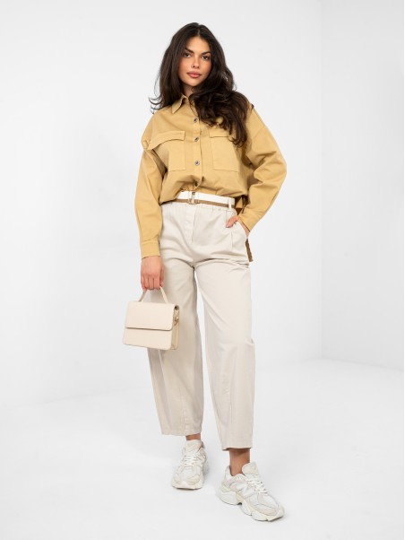 Kelnės-IT-SP-FL10125.78-šviesiai smėlio spalvos