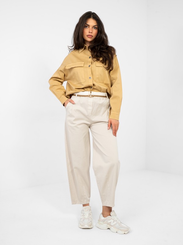 Kelnės-IT-SP-FL10125.78-šviesiai smėlio spalvos