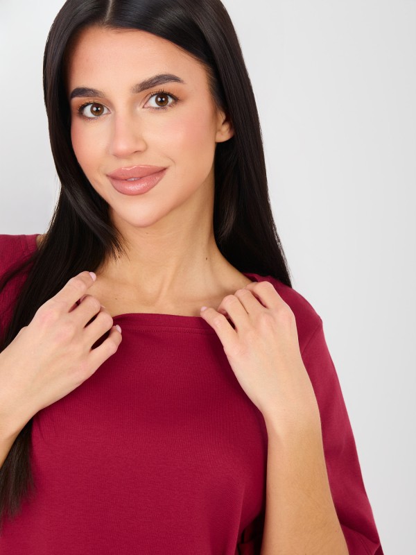 Marškinėliai-RV-TS-A1090.30-bordo spalvos