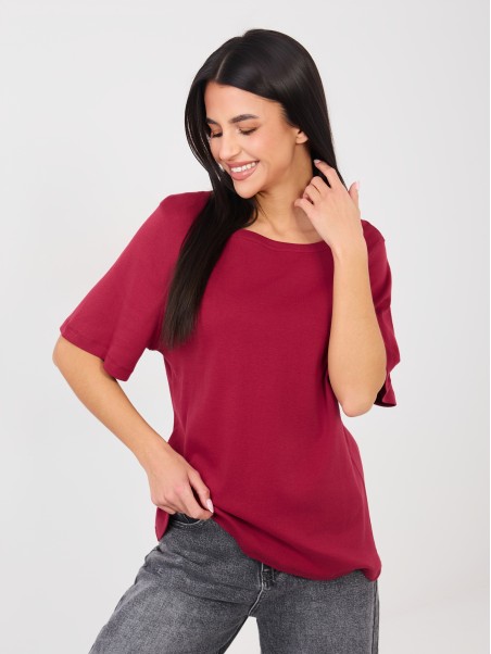 Marškinėliai-RV-TS-A1090.30-bordo spalvos