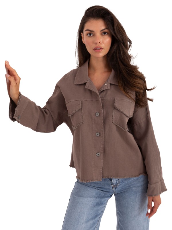 Marškiniai-IT-KS-FL5779.87-tamsiai smėlio spalvos 2