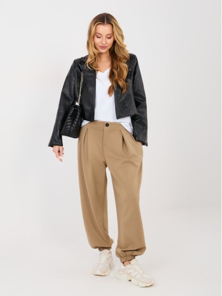 Kelnės-IT-SP-9995.12P-tamsiai smėlio spalvos