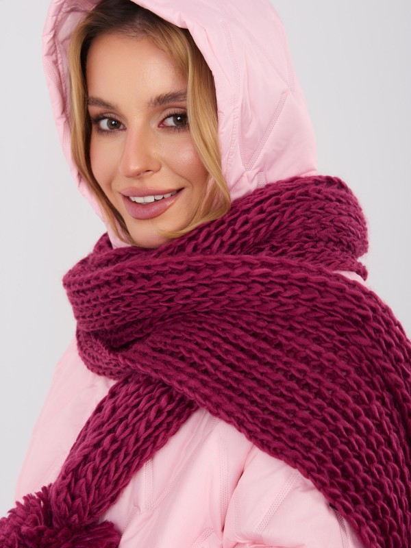 Šalikas-AT-SZ-S-2203.87-bordo spalvos