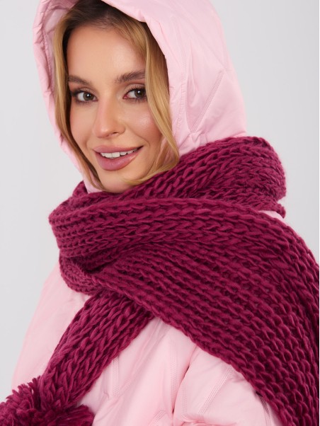 Šalikas-AT-SZ-S-2203.87-bordo spalvos