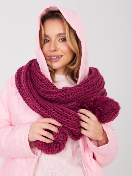 Šalikas-AT-SZ-S-2203.87-bordo spalvos