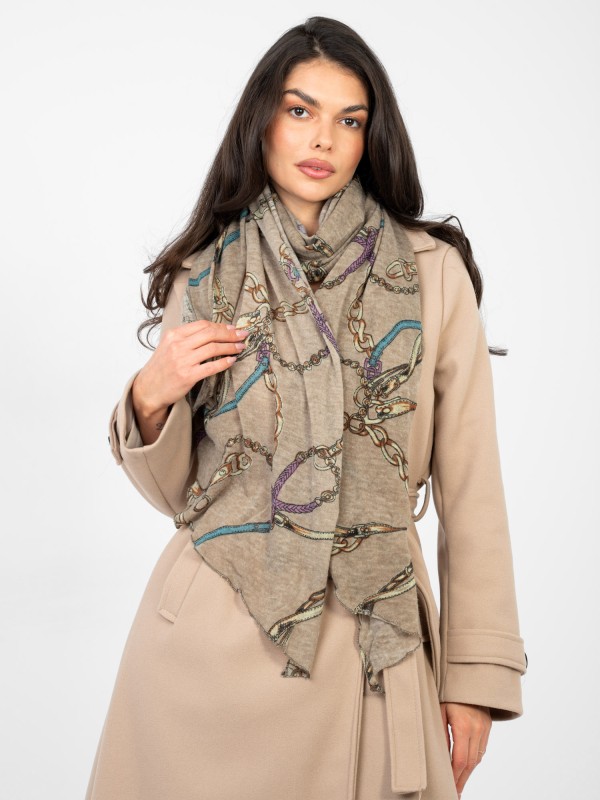 Šalikas-AT-CH-F67024.26-smėlinės spalvos