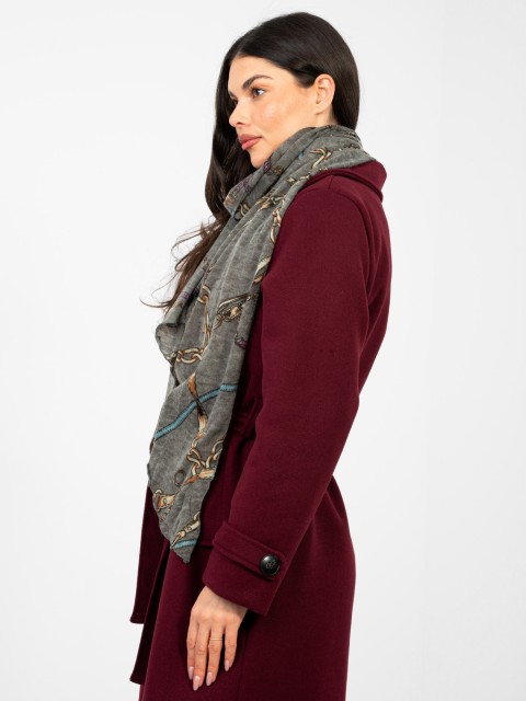 Šalikas-AT-CH-F67024.26-chaki spalvos 2