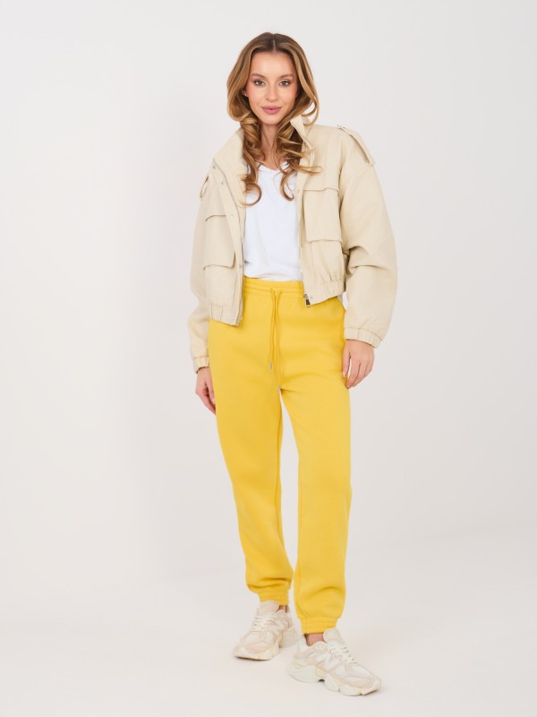 Sportinės kelnės-CLM-DR-1107.98-geltonos