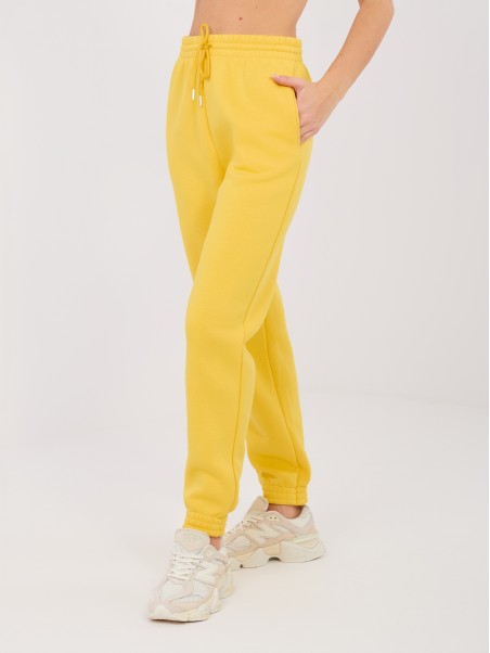 Sportinės kelnės-CLM-DR-1107.98-geltonos