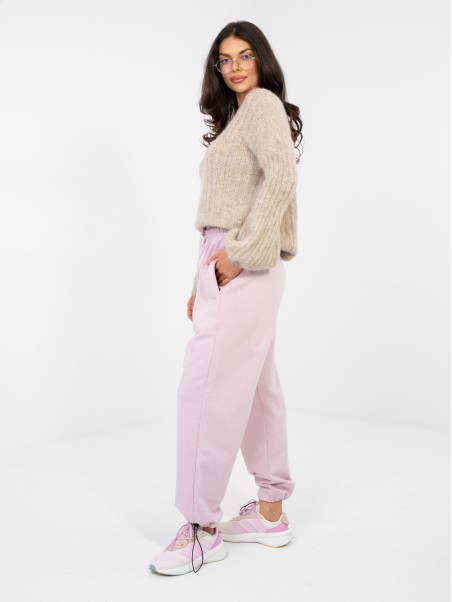 Sportinės kelnės-CLM-DR-1943.86-šviesiai violetinės