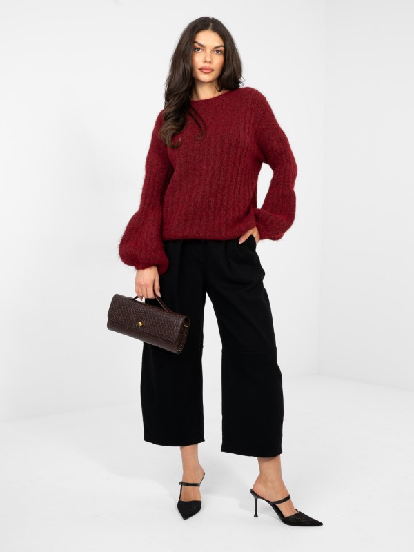 Megztinis-MI-SW-9642.01-bordo spalvos