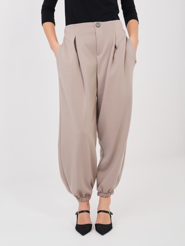 Spodnie-IT-SP-9995.12P-ciemny bezowy