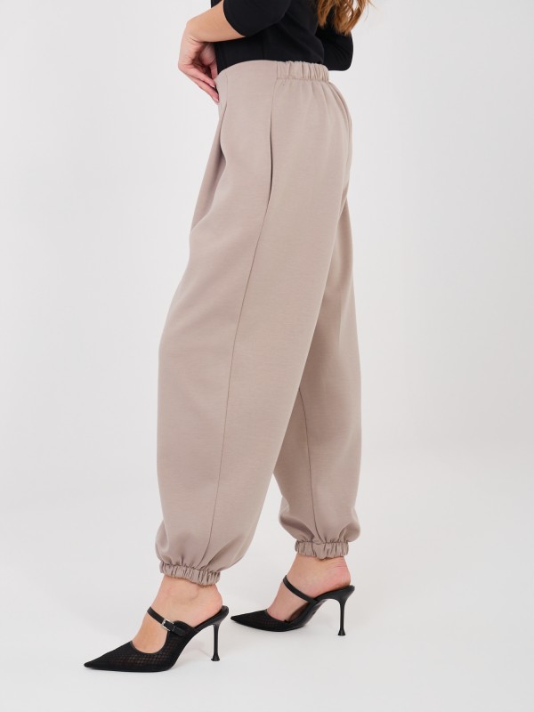 Spodnie-IT-SP-9995.12P-ciemny bezowy