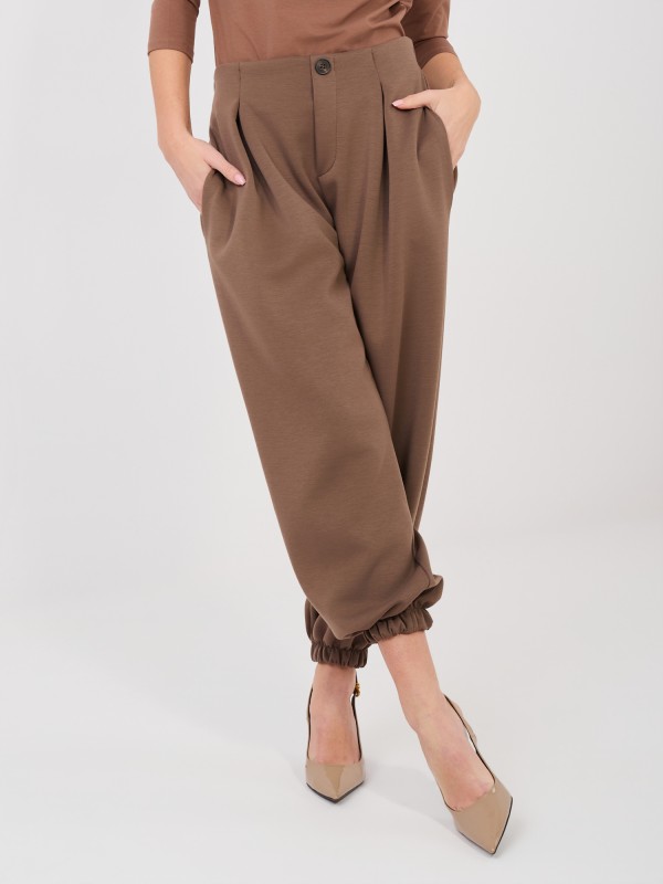 Spodnie-IT-SP-9995.16P-brązowy