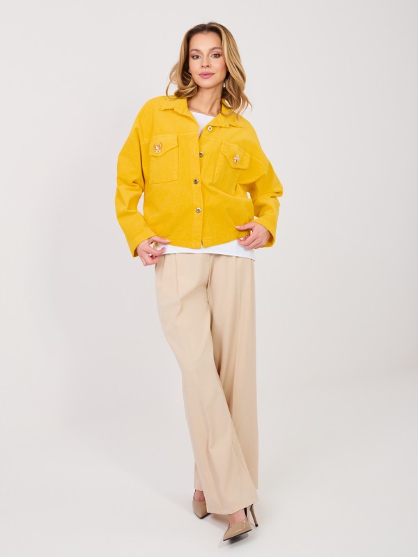 Kurtka-IT-KR-FL10163.10-ciemny żółty