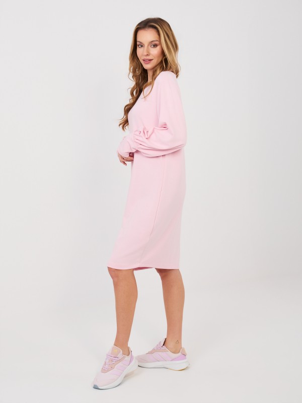 Sukienka-RV-SK-A1059.17-jasny różowy