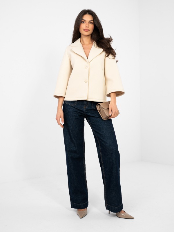 Švarkas-IT-KR-95965.18-šviesiai smėlio spalvos