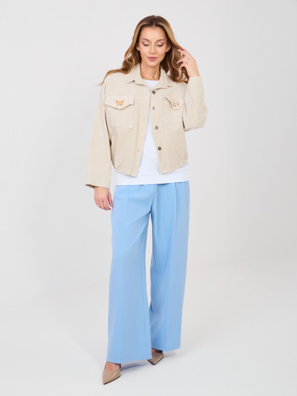 Kurtka-IT-KR-FL10163.10-jasny beżowy