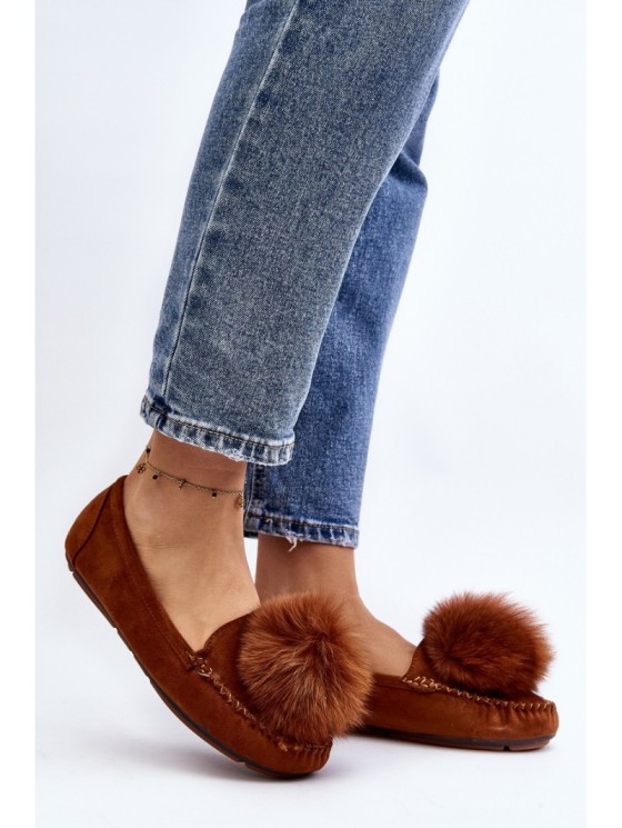Moteriški mokasinai su kailiniu pamušalu Camel Novas 2
