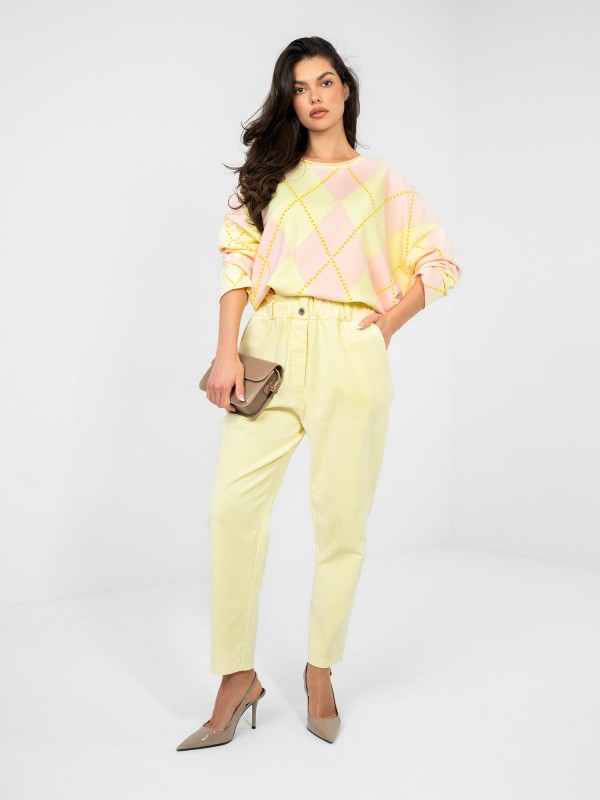 Spodnie-MI-SP-2689.47-jasny żółty 2