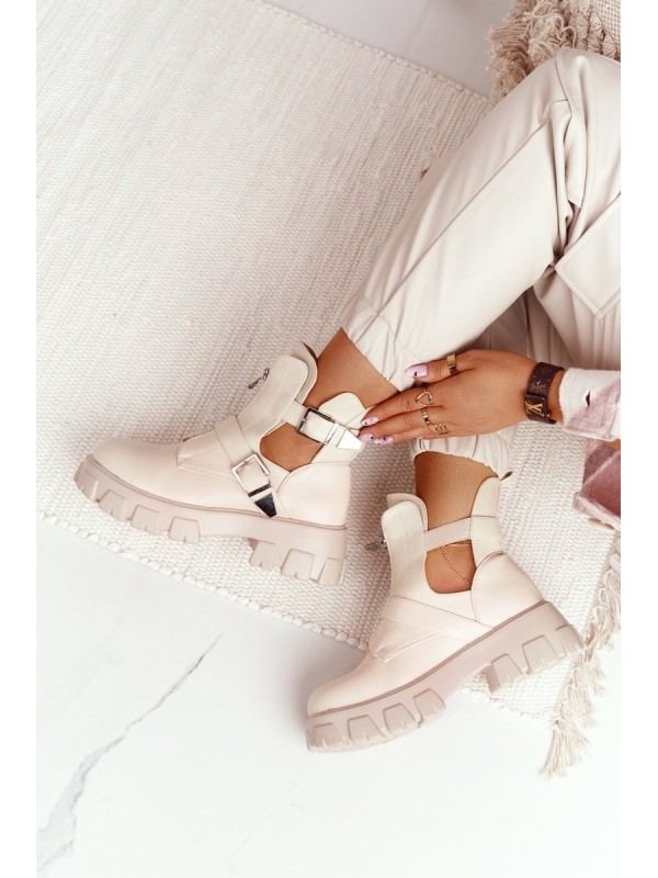 Women's Boots On A Platform Beige Cosmic Love 2