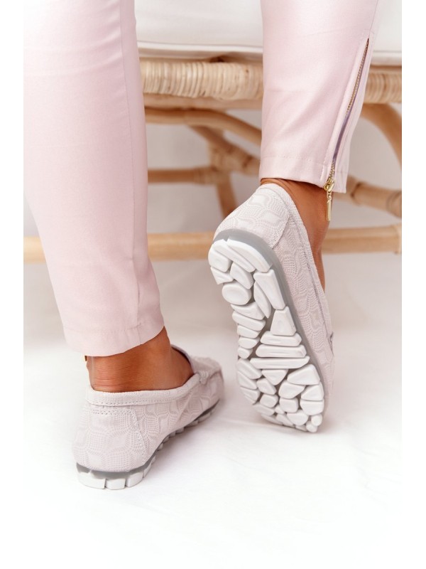 Women s Leather Loafers RIO FLORE Eco-Friendly Beige