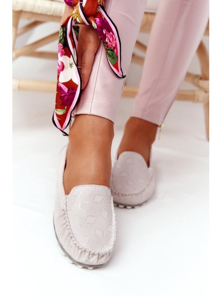 Women s Leather Loafers RIO FLORE Eco-Friendly Beige